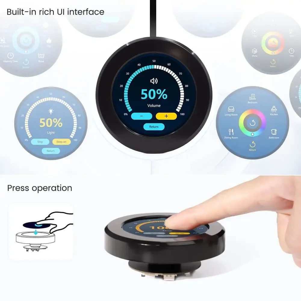 Elecrow CrowPanel 2.1inch HMI ESP32 Rotary Display Elecrow 2.1' 480*480 IPS Round Knob Touch Screen with Free Shipping