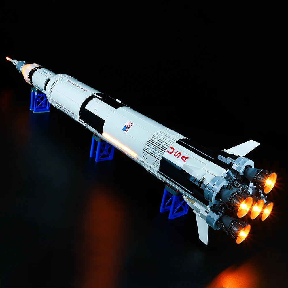 No Model LED Lighting Set DIY Lamp Toys Suitable for LEGO Apollo Saturn V Ideas 21309(Not Include Building Blocks)
