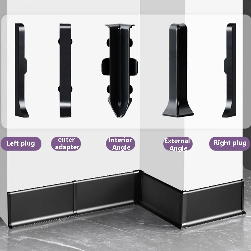 Ultra Narrow Skirting Baseboard Aluminum Profile Channel Corridor Living Room Bedroom Hidden Wall Skirting Line Hard Strip Light