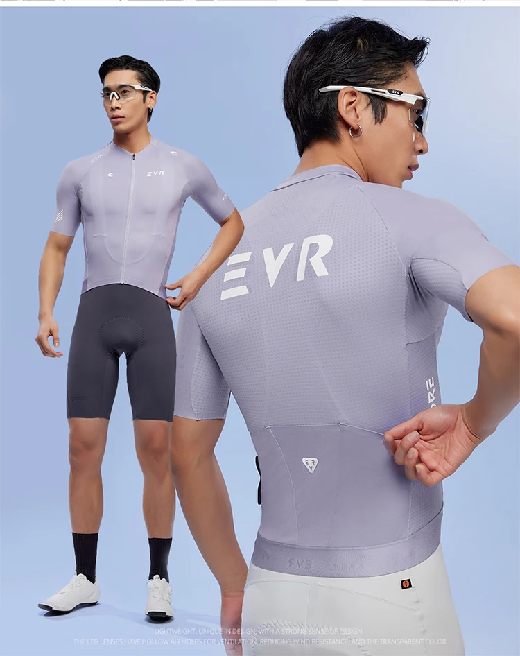 EVR Sommer Herren Radsport-Kurzarmtrikot Outdoor Rennrad-Bekleidung Hochelastisch und Schnelltrocknend Mountainbike-Radtrikot – Detail 25