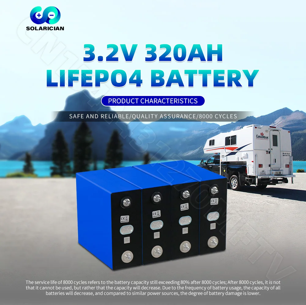 A등급 충전식 LFP 배터리, 8000 사이클 배터리, DIY 태양 전지, Lifepo4 셀 팩, 320Ah , LiFePO4, 3.2V, 12V, 24V, 48V, 신제품