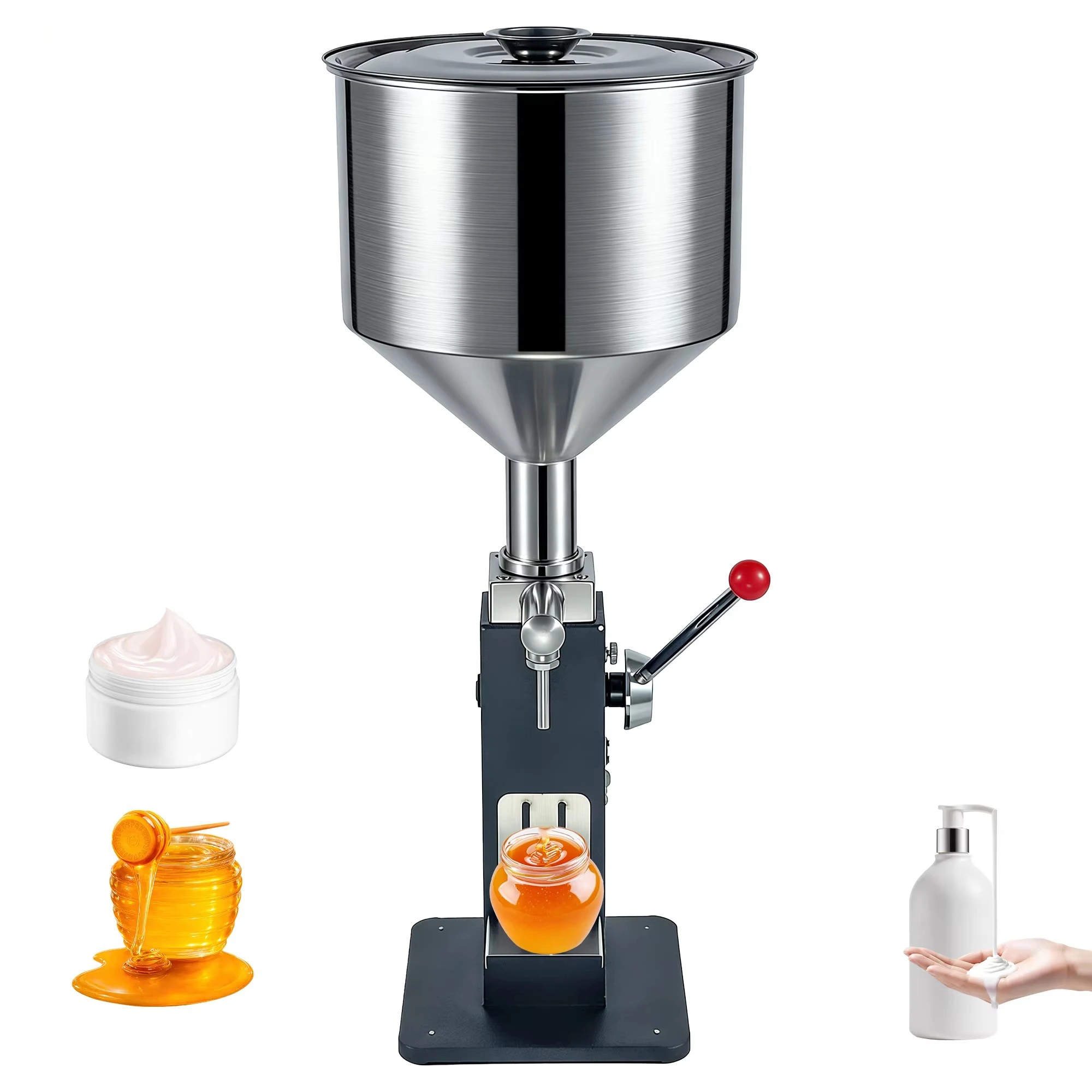 A03 Semi Automatic Stainless Steel Manual Paste Small Dose Filling Machine filler for Cream & Shampoo & Cosmetics