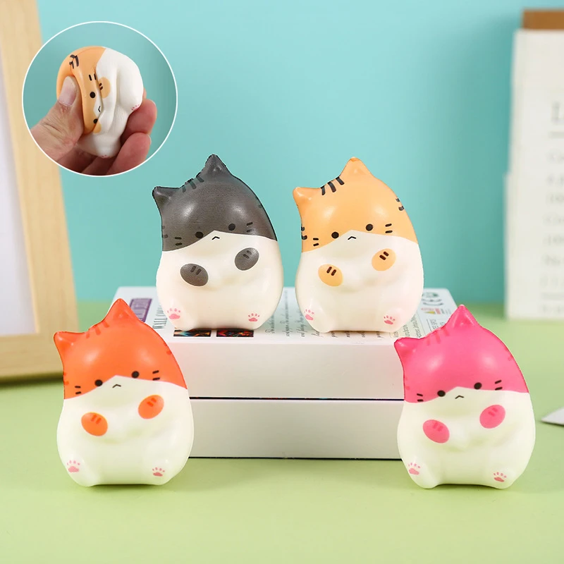 

Cartoon Stress Relief Toy Rebound Cocoa Cat Adult Children Artifact Pinch Music Stress Relief Small Toy Cartoon Cute Animal