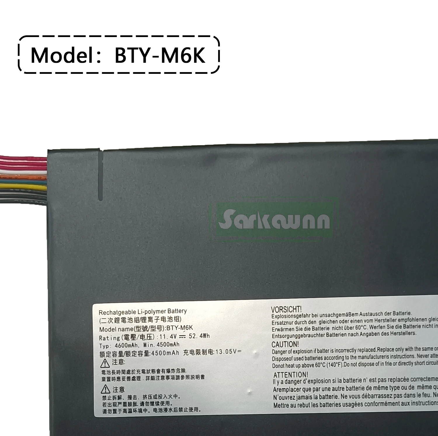 Imagem -04 - Sarkawnn-bateria de Laptop Células Bty-m6k Ms16k2 Ms-16k3 Ms-17b4 Gs73vr Gs63vr 7rg Gf63 Gf75