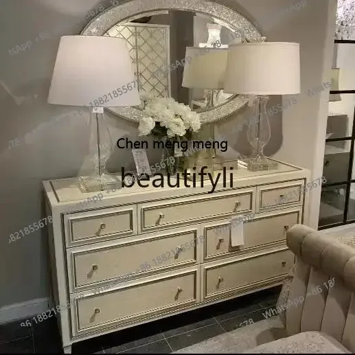 D178  Dresser American light luxury modern storage multi-functional dressing table multi-chest cabinet beautiful home