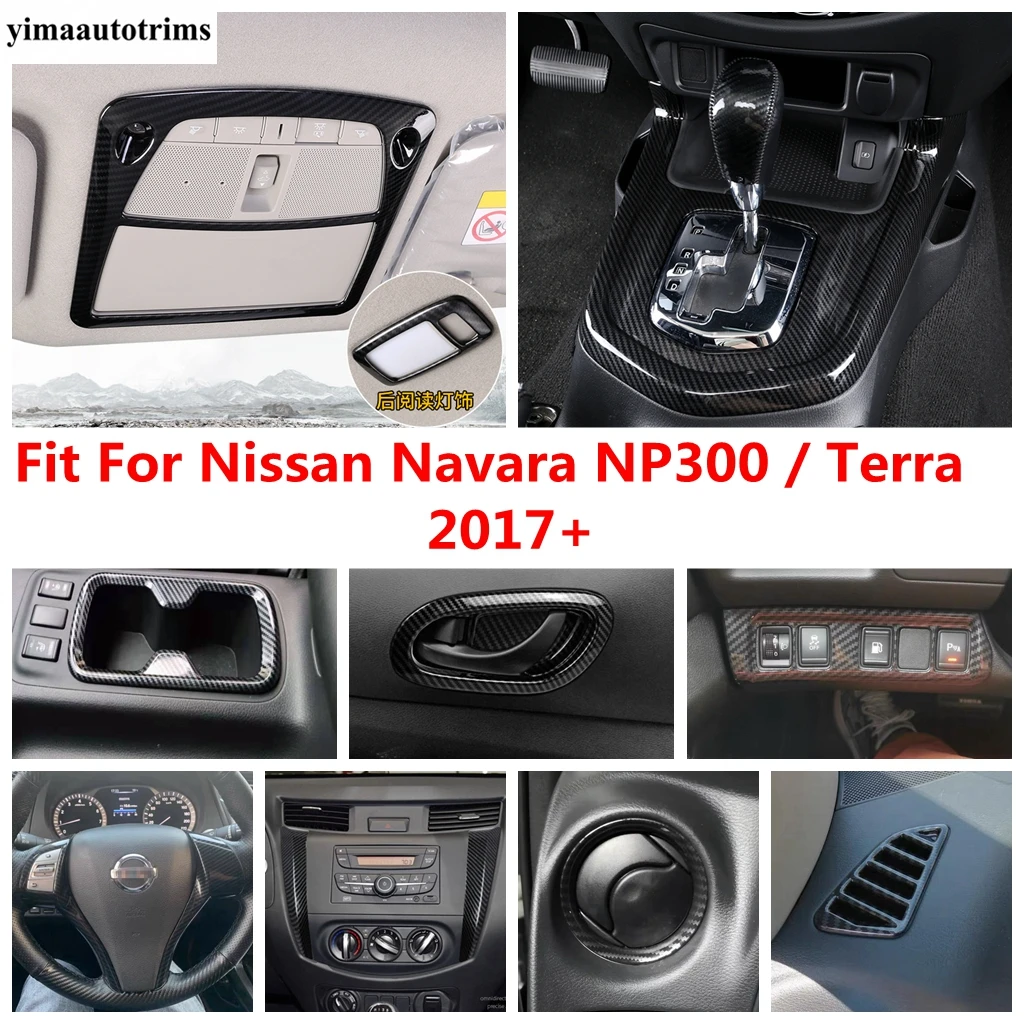 

Carbon Fiber Look ABS Interior Car Inner Door Handle Bowl Cover Trim Accessories Fit For Nissan Navara NP300 / Terra 2017 - 2021