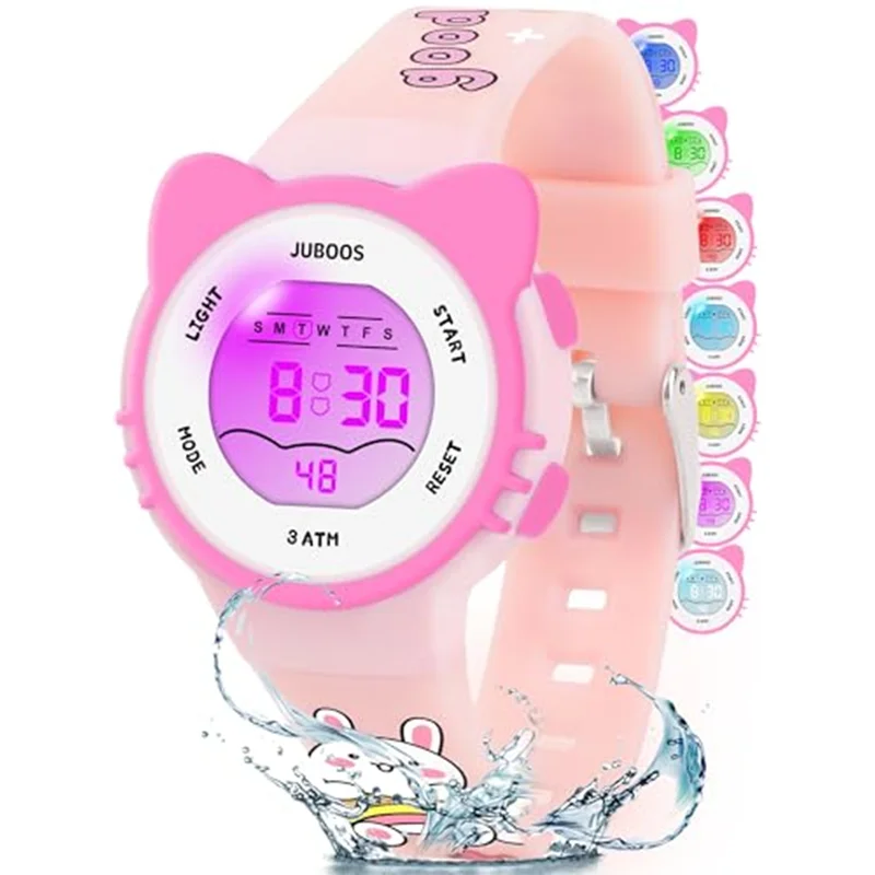 Girls And Boys Cute Meow Star Watches Kids Children's Junior High School Waterproof Alarm Clock Electronic Watch