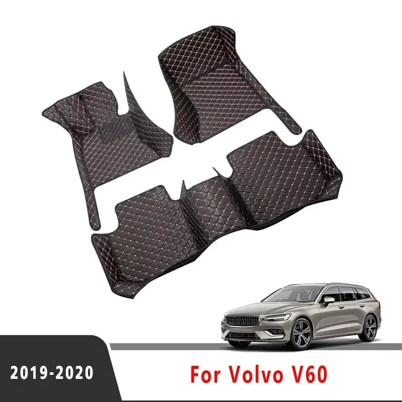 

Автомобильные коврики, внутренние ковры для Volvo V60 2019 2020 2021 2022 2023 2024, автомобильные чехлы, водонепроницаемые подушечки для ног, аксессуары