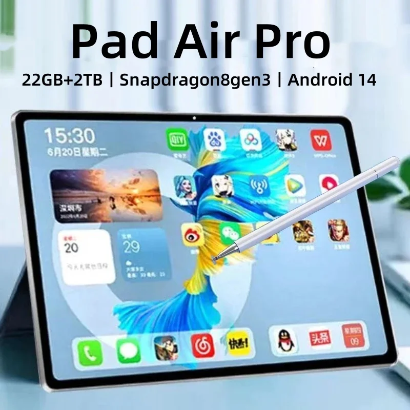 2026 Original Pad Air Pro Tablet 11 inch Android 14 20000mAh Globale Versione RAM 22GB ROM 2TB 10 Core Tablets PC Pad Air Pro