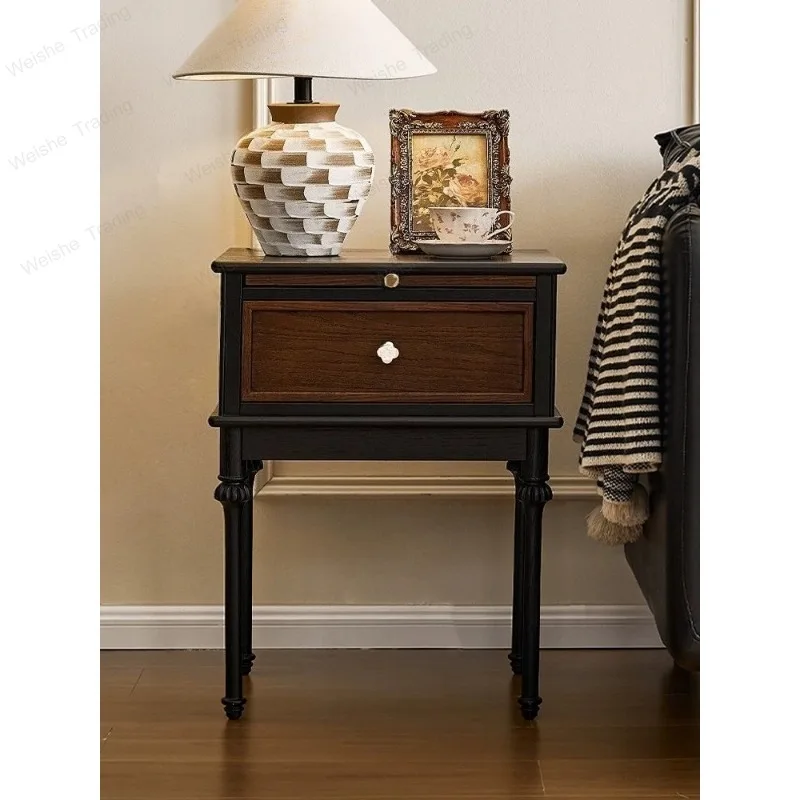 Solid wood bedside table, household bedroom bedside locker, sofa side cabinet