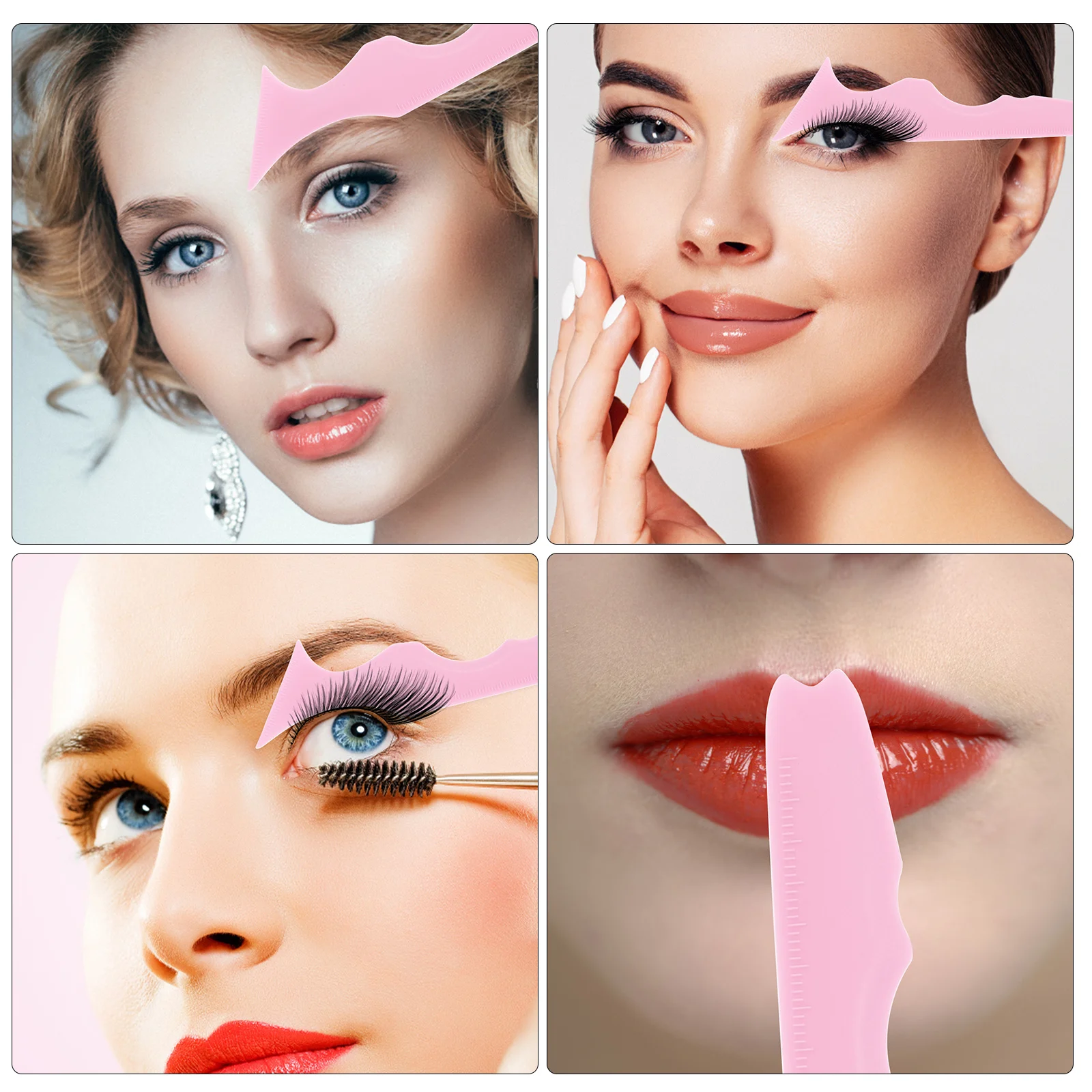 Aide pour Eyeliner en Silicone, pochoir multifonction, rouge à lèvres, outil de maquillage, Mascara, aide au dessin, maquillage des yeux, positionnement, pochoirs pour Eyeliner