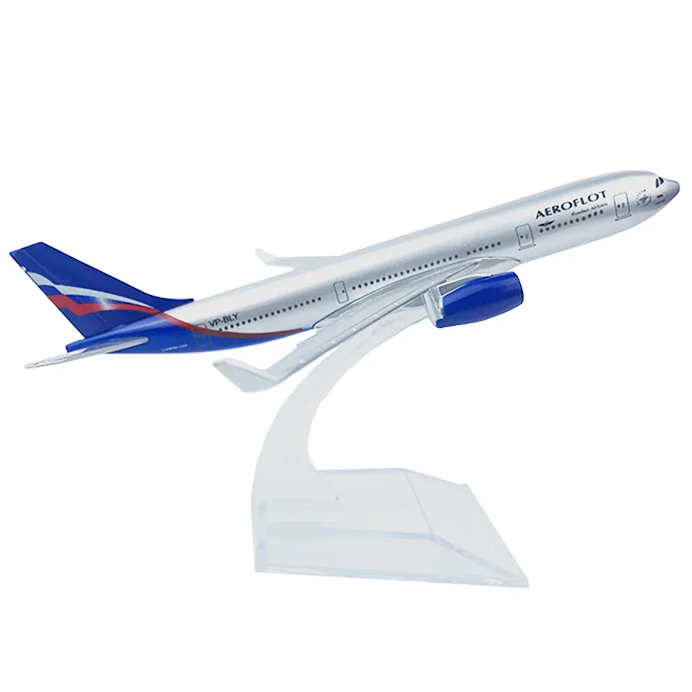 1/400 Scale Alloy Aircraft Russian Airlines Airbus A330 Aeroflot 16cm Plane Model Toys Children Kids Gift for Collection