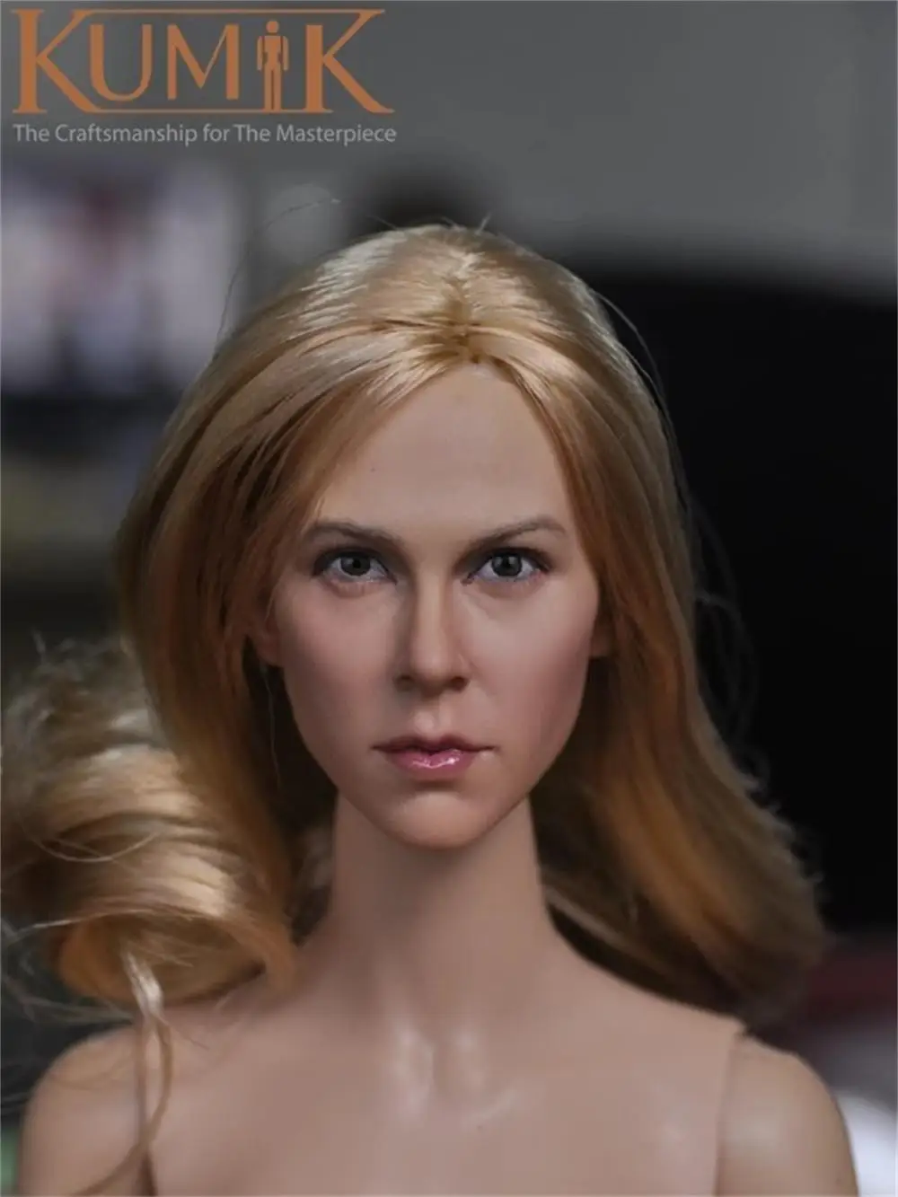 1/6 KUMIK KM15-32 Beauty Female Women Vivid Head Sculpt Carving with Hair Transplant Toys Model For 12