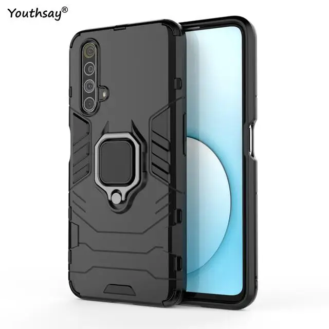 For Realme X3 superzoom Case for Realme X3 superzoom Cover Funda Armor Shell Finger Ring PC Phone Bumper For Realme X3 superzoom