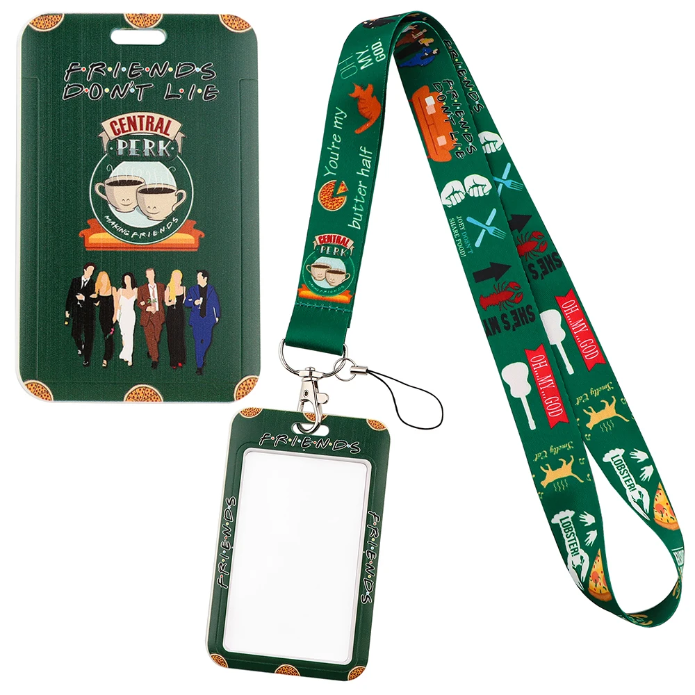 Friends TV Show Key Lanyard ID Card Cover Neck Strap Keychain Lariat Phone Strap Travel Credit Badge Holder Friends Gifts