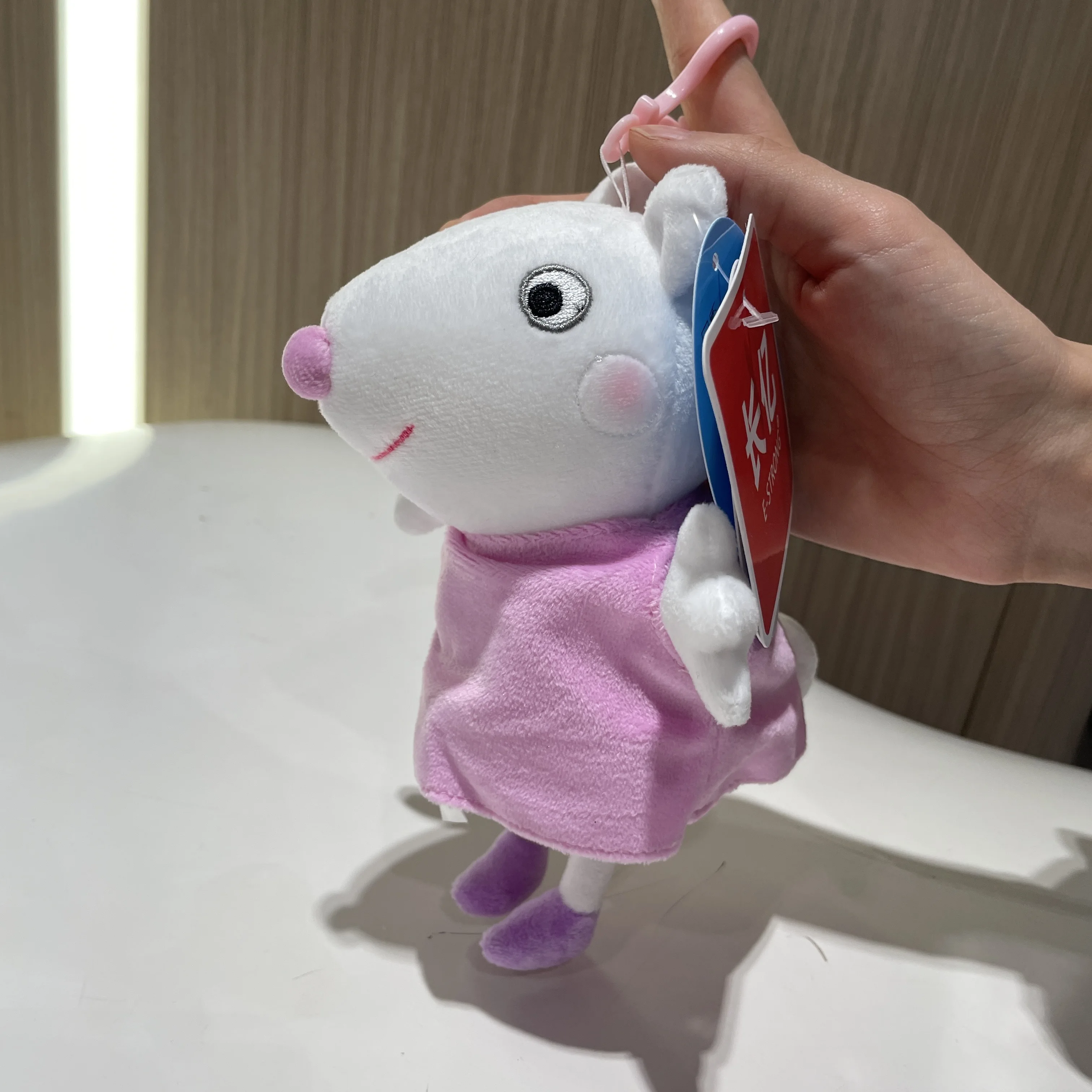 100 % echtes Peppa Pig 12–19 cm Peppa George Evie Plüschtier Evy Cartoon Kuscheltiere Puppe Kinder Geburtstag Weihnachtsgeschenk – Detail 12