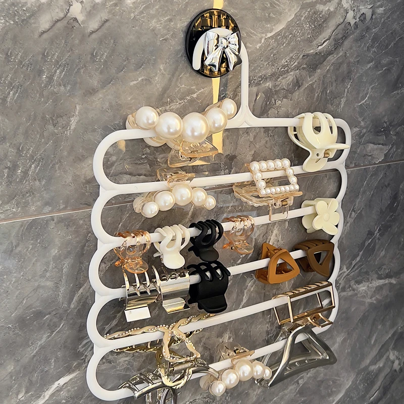 ขนาดใหญ่ความจุผม Claw Organizer ผม Turban Organizer Rack ติดผนังเสื้อผ้า Rack Space Multifunctional Organizer