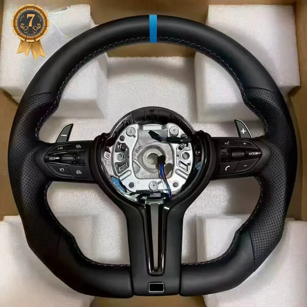 Flat Bottom M Sport Steering Wheel With Heating For BMW M3 M5 F10 F11 F12 F20 F21 F22 F25 F26 F30 F31 F32 M3 F80 M4 F82 M5 F90 view 3