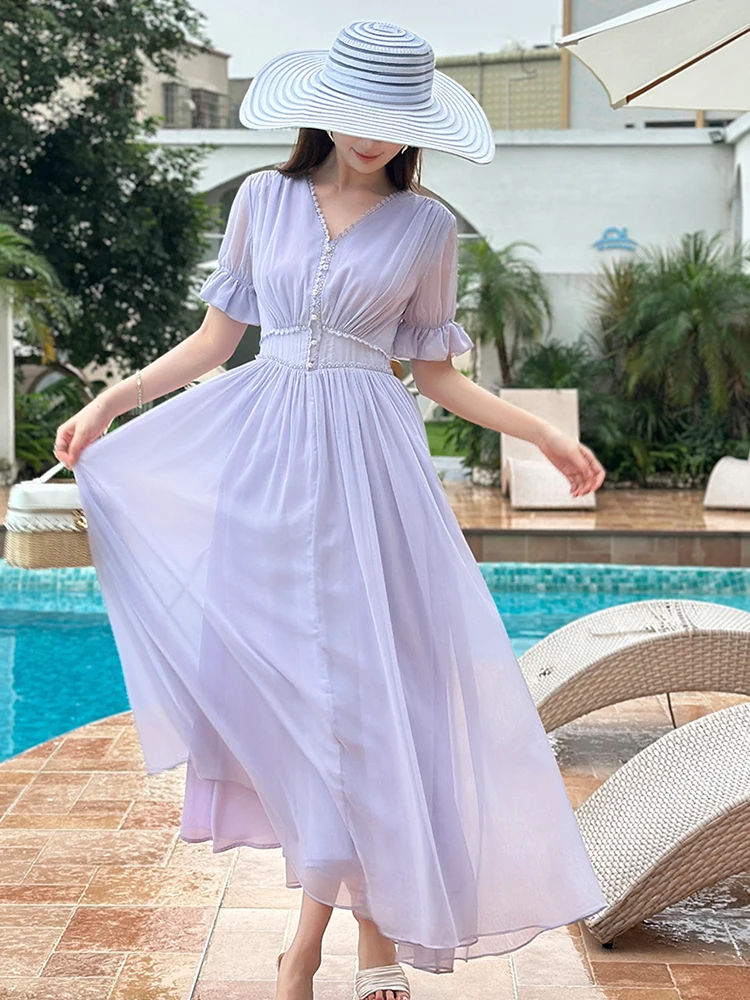 

Женская одежда Fairycore, праздничное шифоновое фиолетовое длинное платье, женское элегантное праздничное платье для отдыха, женское вечернее платье для свиданий, Vestidos