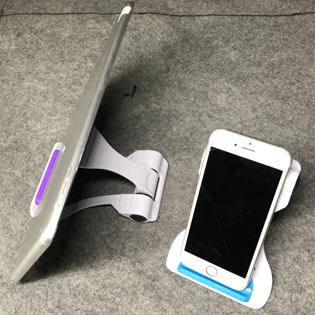 

3pcs Tablet Holder Mobile Phone Stand Foldable Lightweight Strong Architecture Anti Slippery Silicon Rubber Pads Free Hands