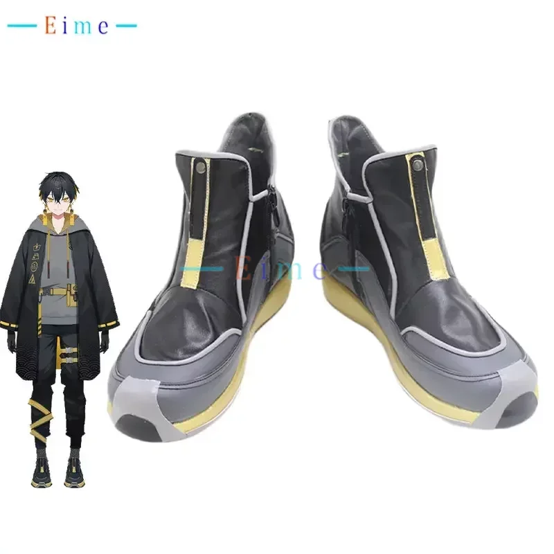 Yatogami Fuma Cosplay Shoes Vtuber UPROAR Cosplay Shoes Props Halloween Carnival PU Boots Custom Made