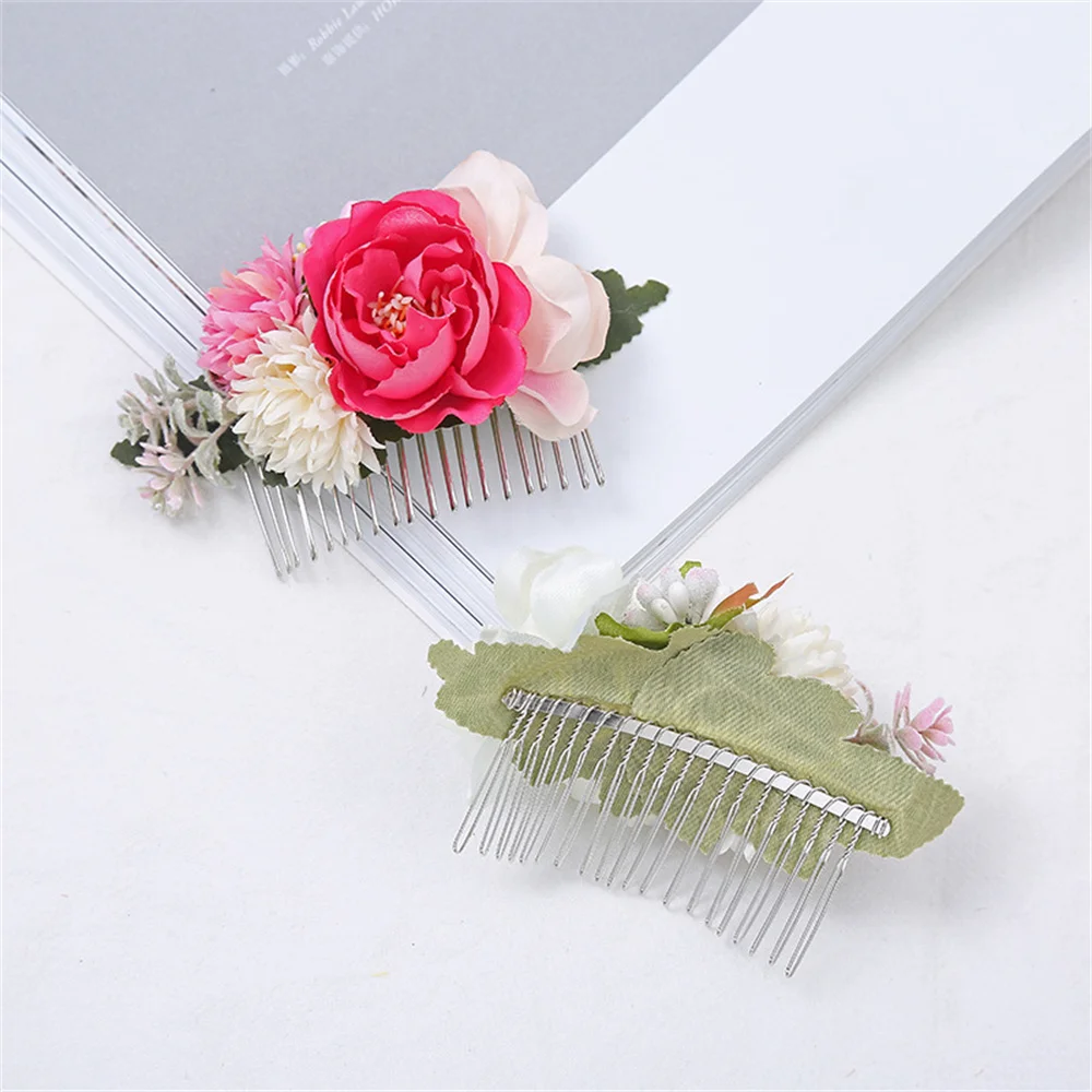 

Fashion Flower Hair Fork Hair Comb Hairpin Lady Elegant Headdress Women Hair Clip Headwear Girls Hair Jewelry Accessories