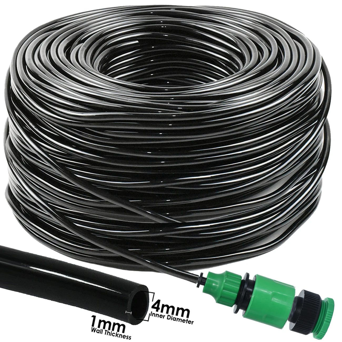 

SPRYCLE 5-100M Garden 1/4inch Watering Hose 4/7mm PVC Micro Drip Irrigation Pipe Tubing for Sprinkler Pot Flower Lawn Greenhouse