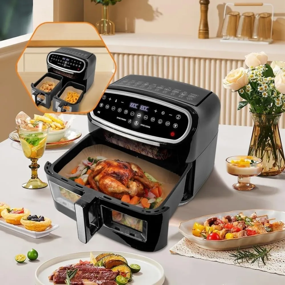 

New Disposable Baking Paper Waterproof Heat-Resistant Parchment Paper Non-Stick Oil-Proof Air Fryer Paper Grill Accessories