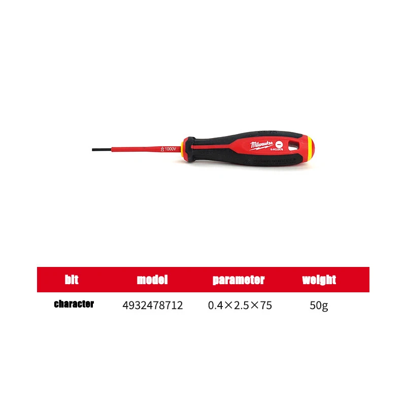 Milwaukee Three Touch Klebegriff VDE Isolierter Schraubendreher, Kreuz- und Flachschraubendreher für Elektriker, Handwerkzeug – Detail 7