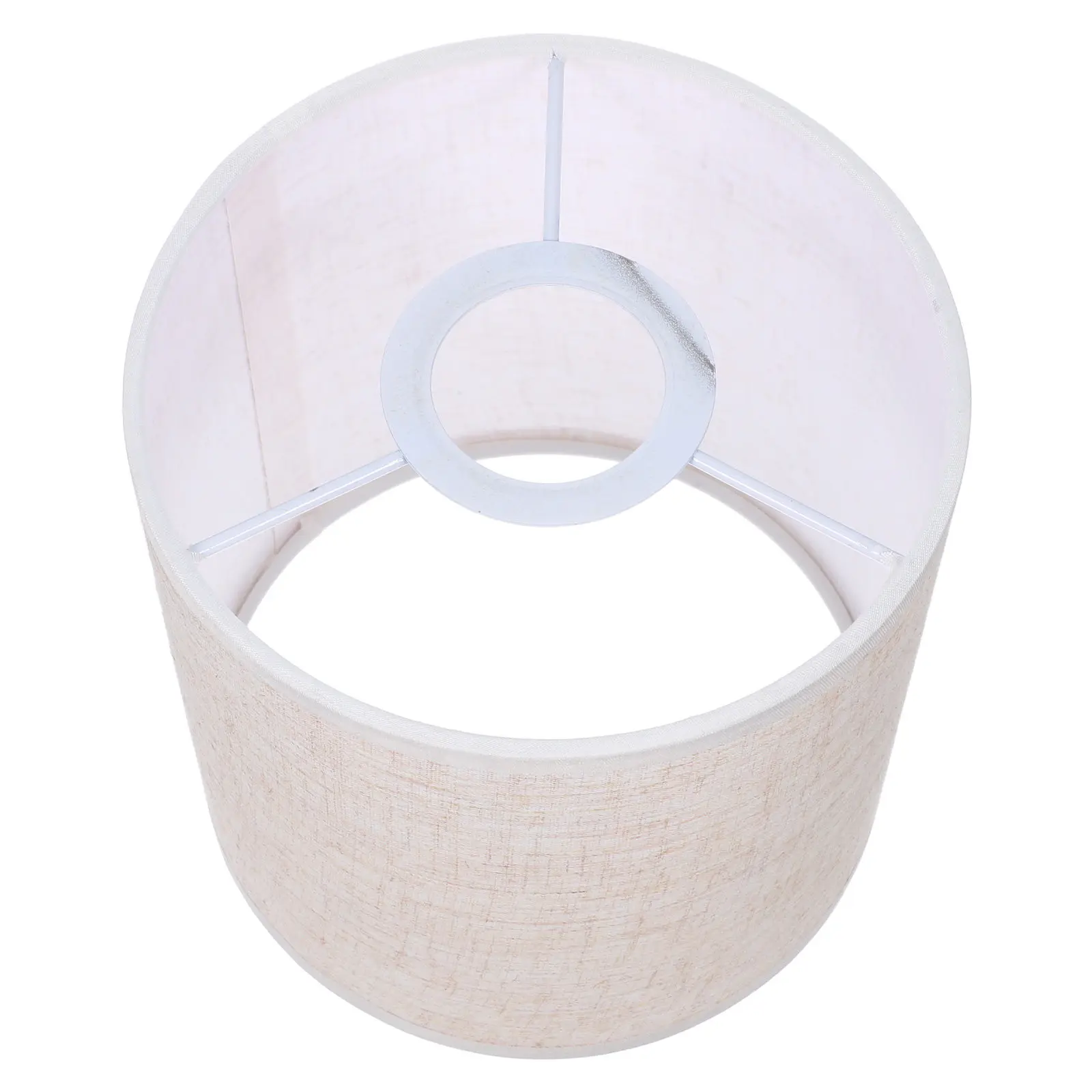 1Pcs Linen Fabric Lampshade 42Mm Hole Diameter for Ceiling Light Fixture Strong Metal Support Exquisite Cloth Shade Eye-Friendly