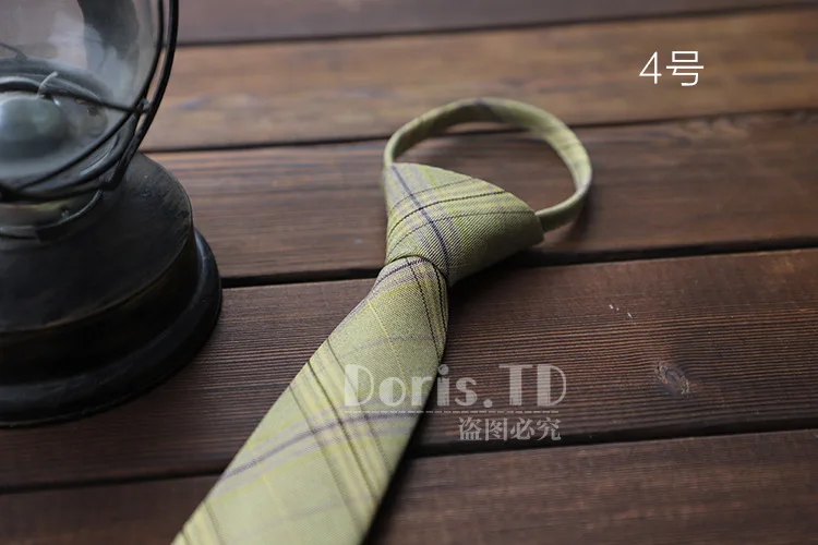 Neue Streifen Plaid Print 6CM Krawatte für Gentleman Hochzeit Party Krawatten Zubehör Elastische Neue Mode Männlichen Zipper Krawatte – Detail 6