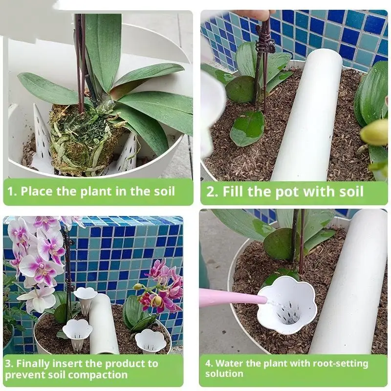 New! 10/20/50Pcs Plant Breathable Watering Device Home Conical Root Protection Tube Potted Flower Prevent Root Rot Tool