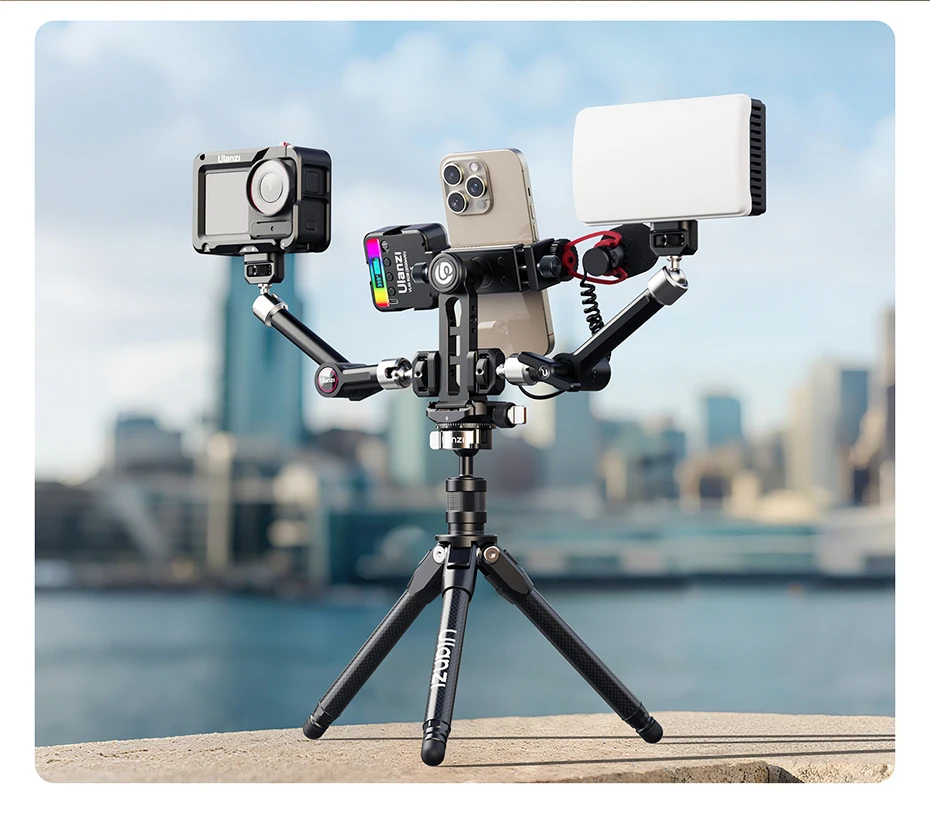 Ulanzi MA53 Arca Swiss Telefonhalterung mit Kugelkopf 360° ° Rotations-Handyhalter aus Metall für Fotografie, Livestreaming, Vlog-Aufzeichnung – Detail 7
