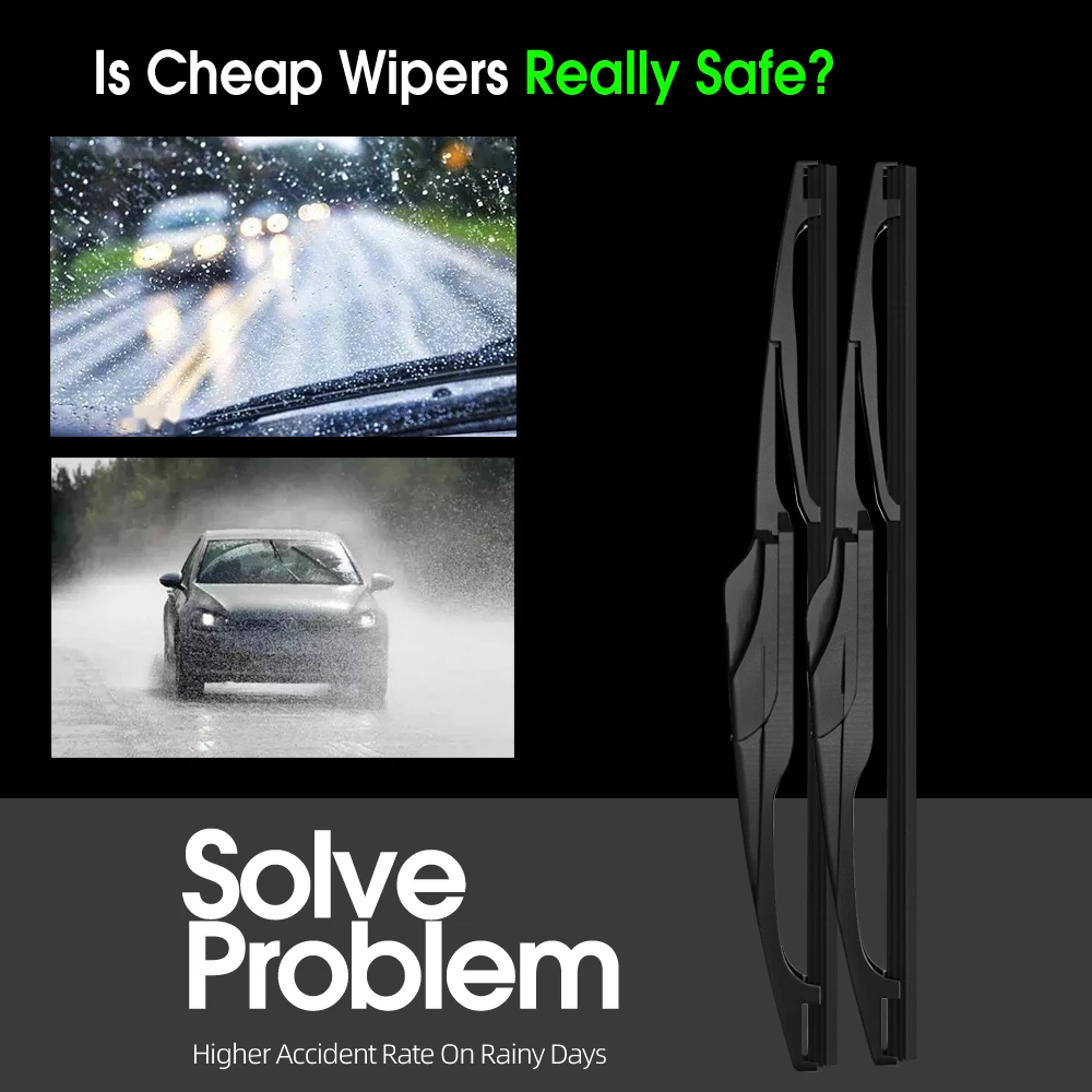 13인치 후면 유리창 와이퍼 블레이드 피아트 판다 169 2003-2012 2004 2005 2006 2007 2008 2009 자동차 액세서리