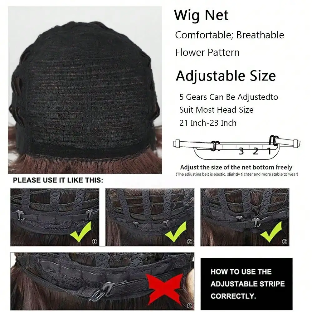 شعر مستعار نسائي أفرو قصير مجعد من MSIWIGS، شعر صناعي مقاوم للحرارة، أشقر بني وأحمر وأسود #6