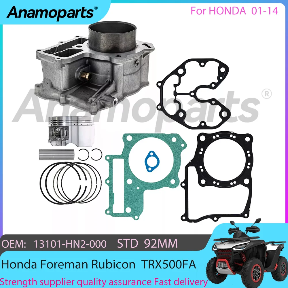 STD 92MM Motorcycle cylinder piston gasket Rebuild Overhaul Kit for 01-14 HONDA Foreman Rubicon 500CC TRX500FA 13101-HN2-000