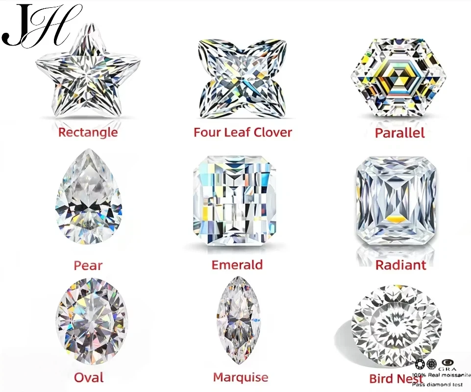 JOIAS HOME Top Quality 0.1-10ct Full Special Shape Moissanite Loose Stone D Color VVS1 Moissanite Diamond Stones Wholesales