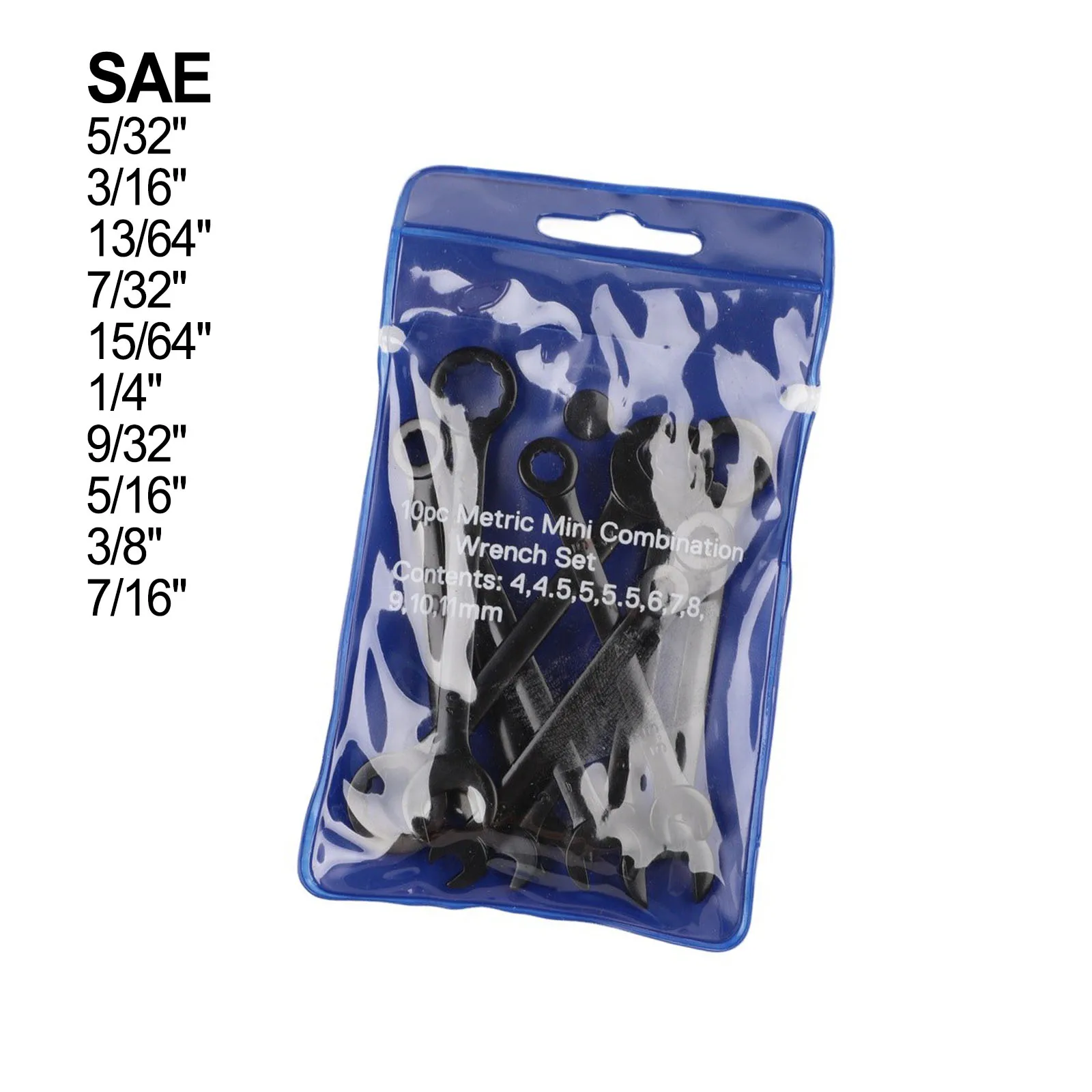 Open-end Tool Kit Metric Wrench Set 45 Steel Blackened Finish Flat Jaw Design Enhanced Grip Compact Storage Pouch