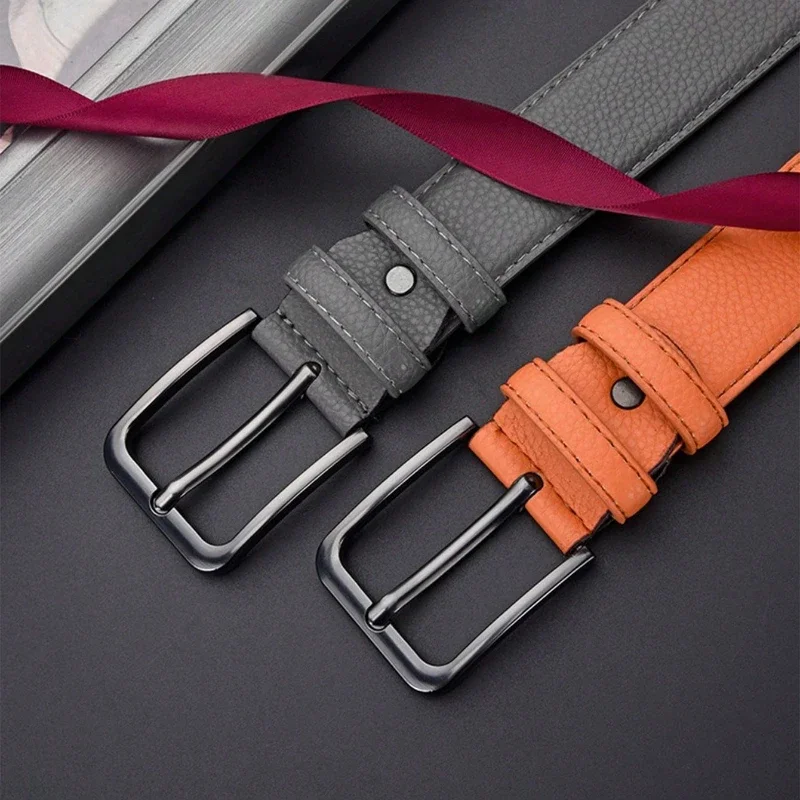 New Arrival Men Alloy Pin Buckle Waist Belt,  All-match Adjustable Strap, Soft Durable Pants Accessory Perfect For Daily Jeans.