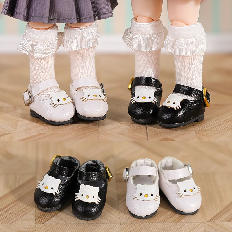 1 Pair of OB11 Doll Uniform Cat Shoes OB11 Accessories 1/12 Bjd Doll Shoes Decoration Detachable Doll PVC Material Two Colors