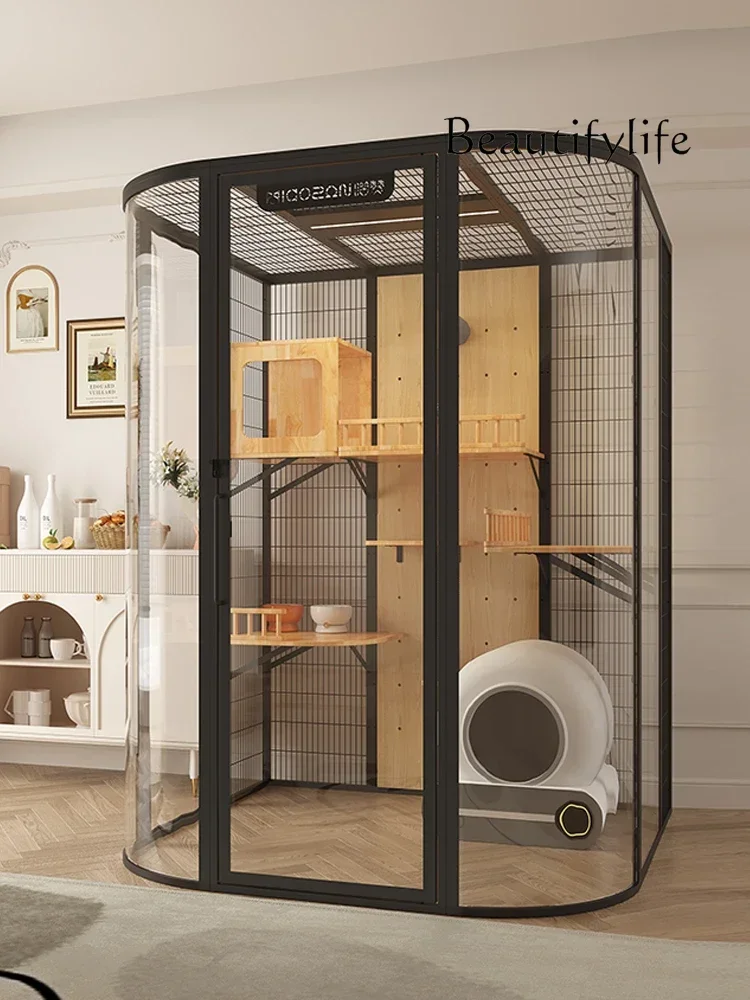 S Luxury Panoramic Oversized Free Space Cat Villa Home Cat Cage Cat Glass House Customization