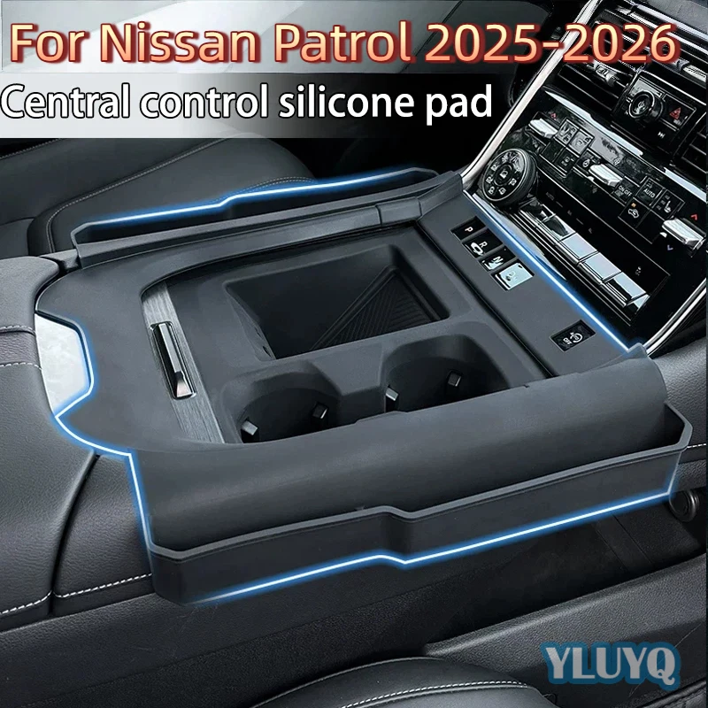 for-nissan-patrol-2025-2026-armada-center-console-silicone-mat-storage-box-interior-protection-cover-storage-accessories