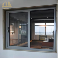 Sixinalu Sliding Window 2.2x1m 76mm 2mm Glass Aluminum Profile Construction Building Material Custom House Room Home Decor