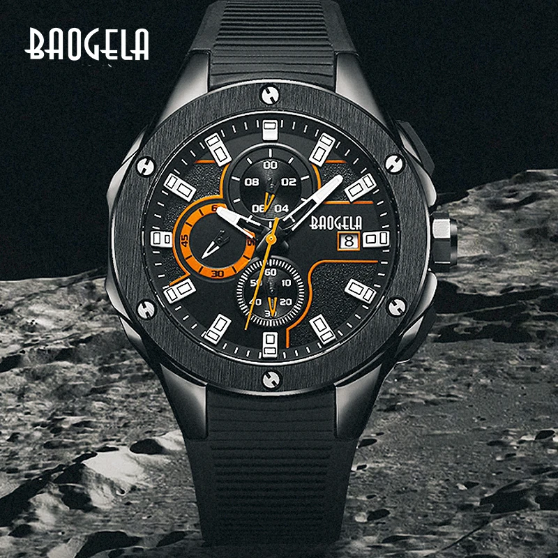 

BAOGELA Men's Chronograph Quartz Watches Luxury Waterproof Wristwatch Top Brand Military Sport Watch Men Relogios Masculino