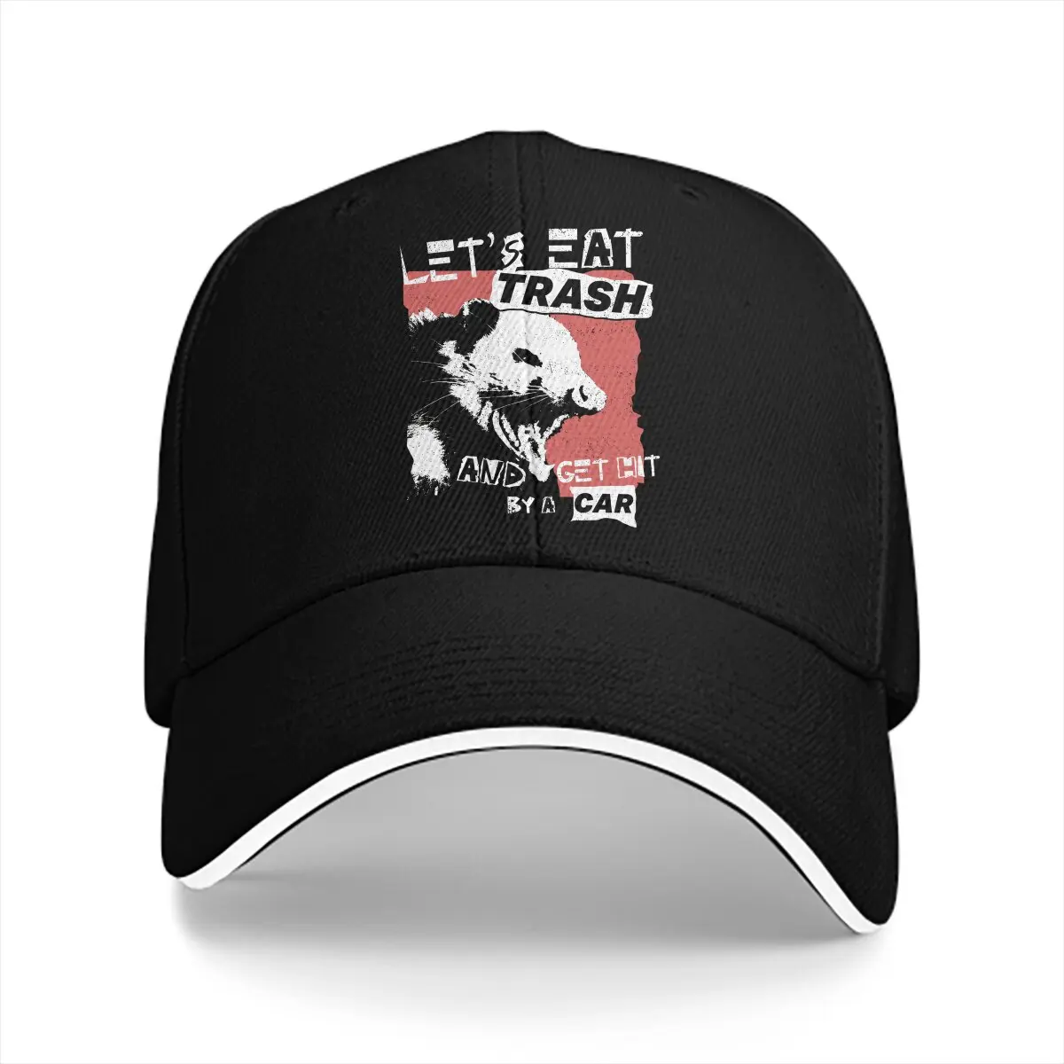 Let's Eat Trash And Get Hit By A Car Baseball Cap Men Hats Women Visor Protection Snapback Opossum Caps