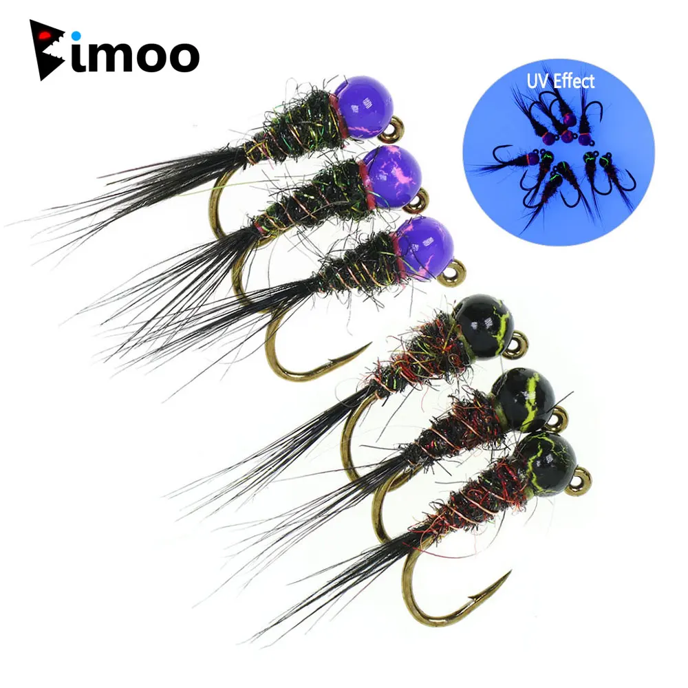 bead head fly fishing lures 3 Pack Copper John Nymph Flies The Bead Head Prince Nymph Duracell Jig Fly, Tungsten Bead