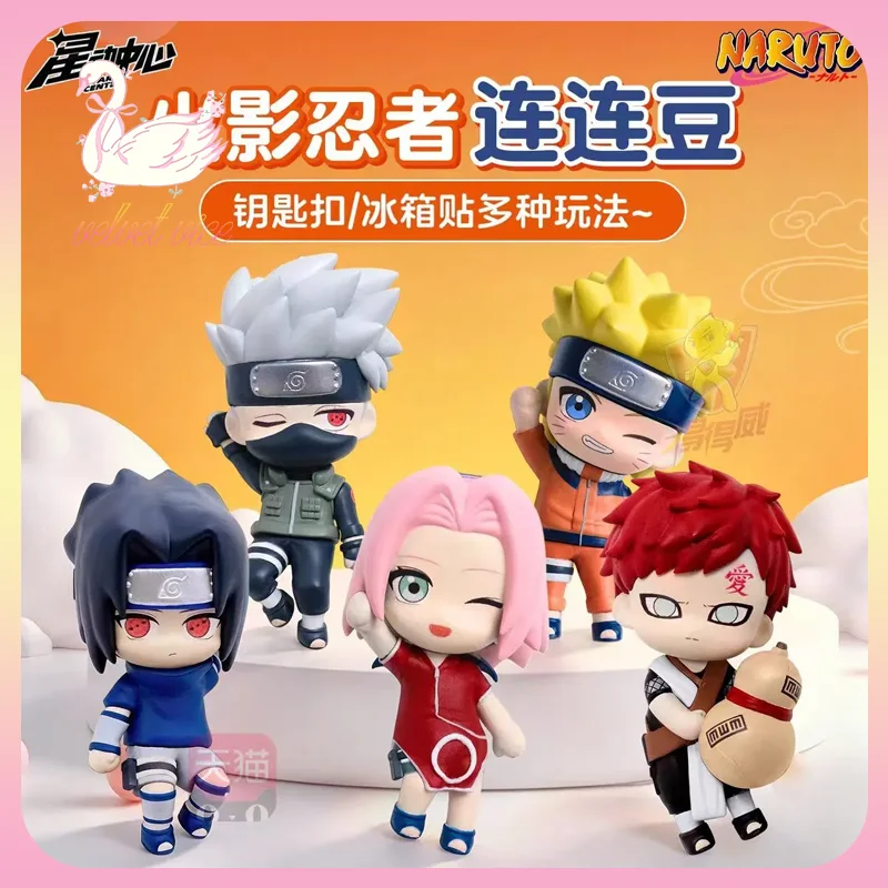 

Original Naruto Blind Box Magnet Keychain Figure Sasuke Kakashi Gaara Cute Mini Fun Desk Decor Ornament Collect Toys Girl Gift