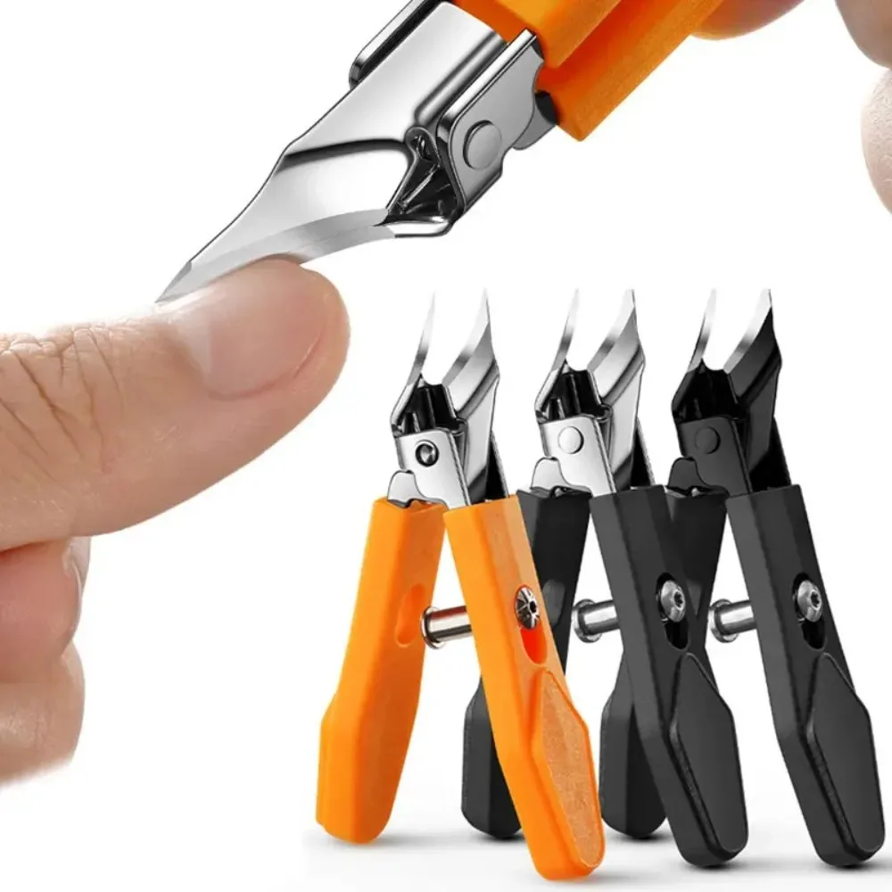 Wide-opening curved-nose nail clippers,professional nail trimming tools,made of durable material,large-sized eagle-nose clippers