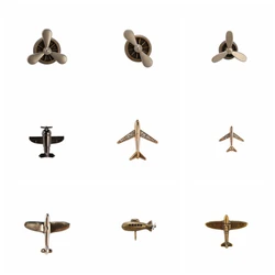 Mini Metal Crystal Lapel Pin Shirt Suit Collar Pins Neutral Badge Fashion Jewelry Brooches Accessories Retro Airplane Brooches