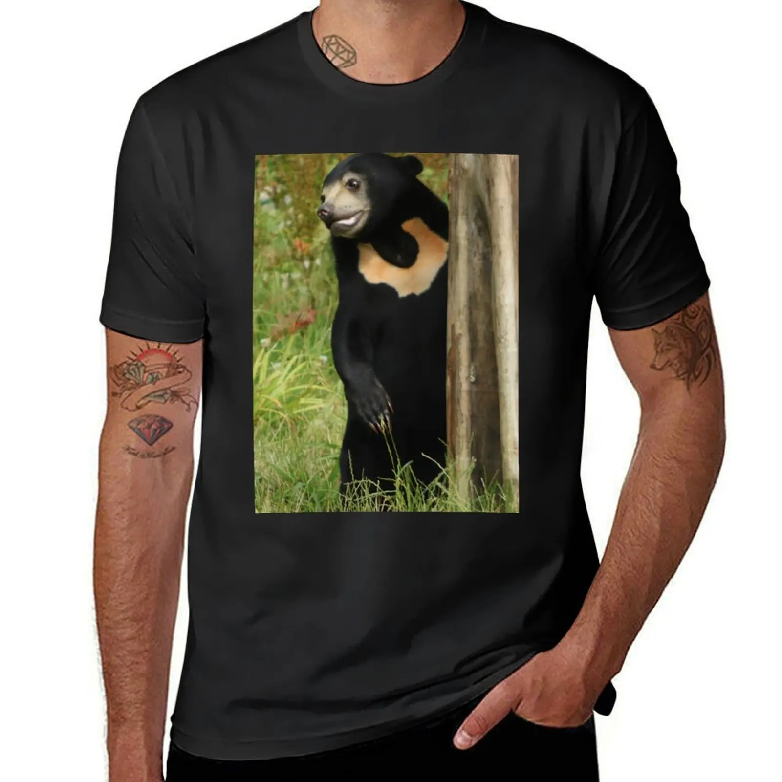 

Футболка Sun Bear для мальчиков, с принтом животных, белые тяжелые мужские футболки